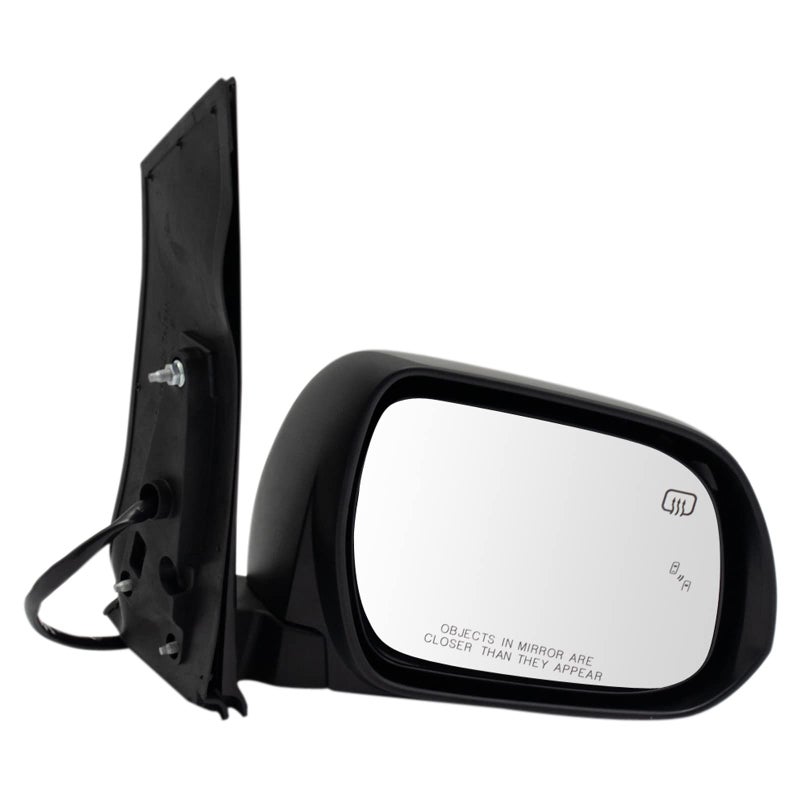 TRQ Mirror Power Heated Black Blind Spot Passenger Side RH for Toyota Sienna - Image 1